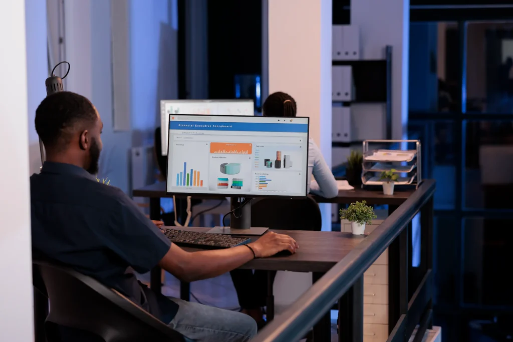 CRM system showing centralized customer data dashboard